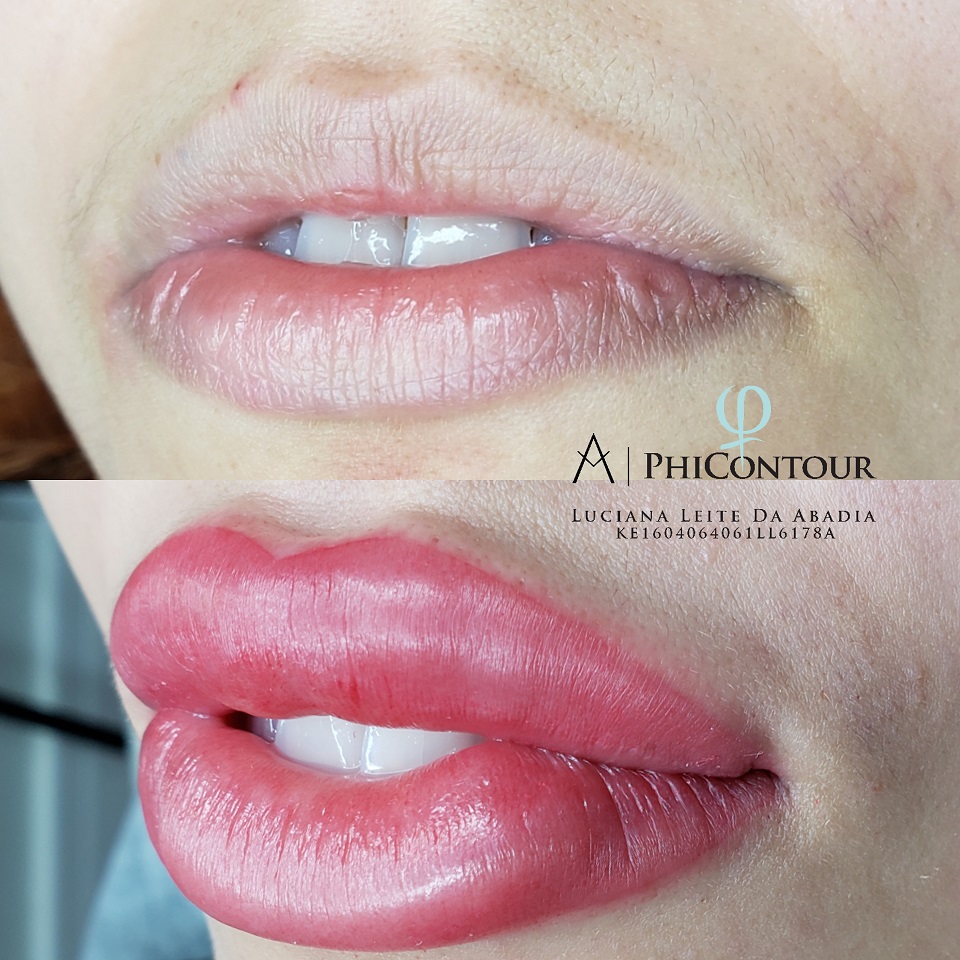 Técnica micropigmentação de lábios Aquarela Lips